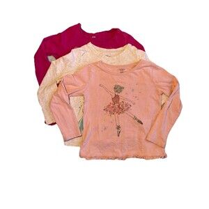 3 Girls Size 6/6x Long Sleeve Shirts, Carters, Disney, Princess, Ballet